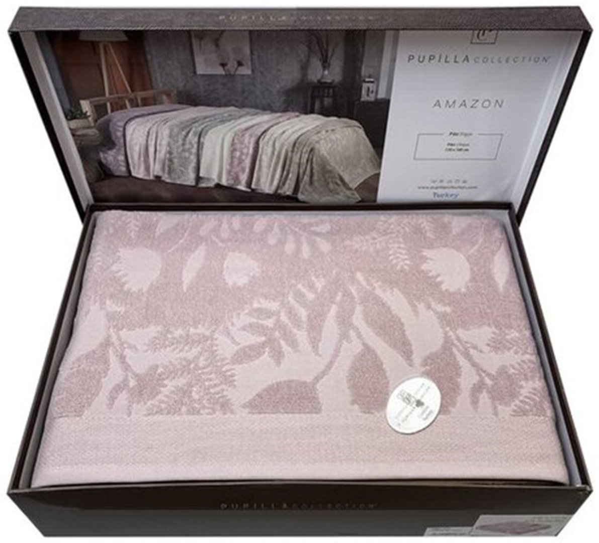 Покрывало Pupilla Amazon AZ-045 220х240 см, хлопок, розовый