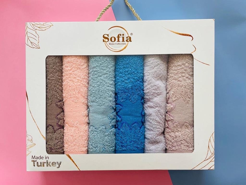Sofia набор полотенец 971421586325 50x30 см 6 шт, хлопок