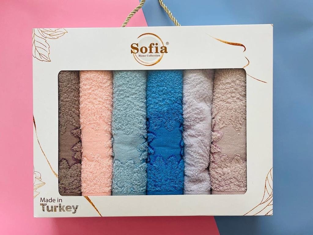 Sofia набор полотенец 971421586325 50x30 см 6 шт, хлопок