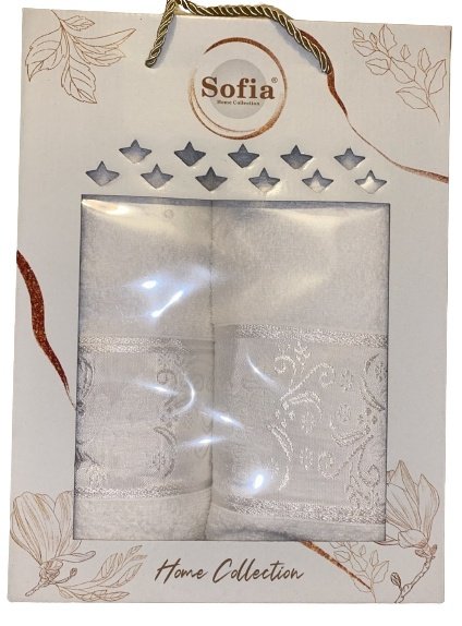Sofia набор полотенец 101105555TooLyazzat102 140x70 см 2 шт, хлопок, махровая ткань