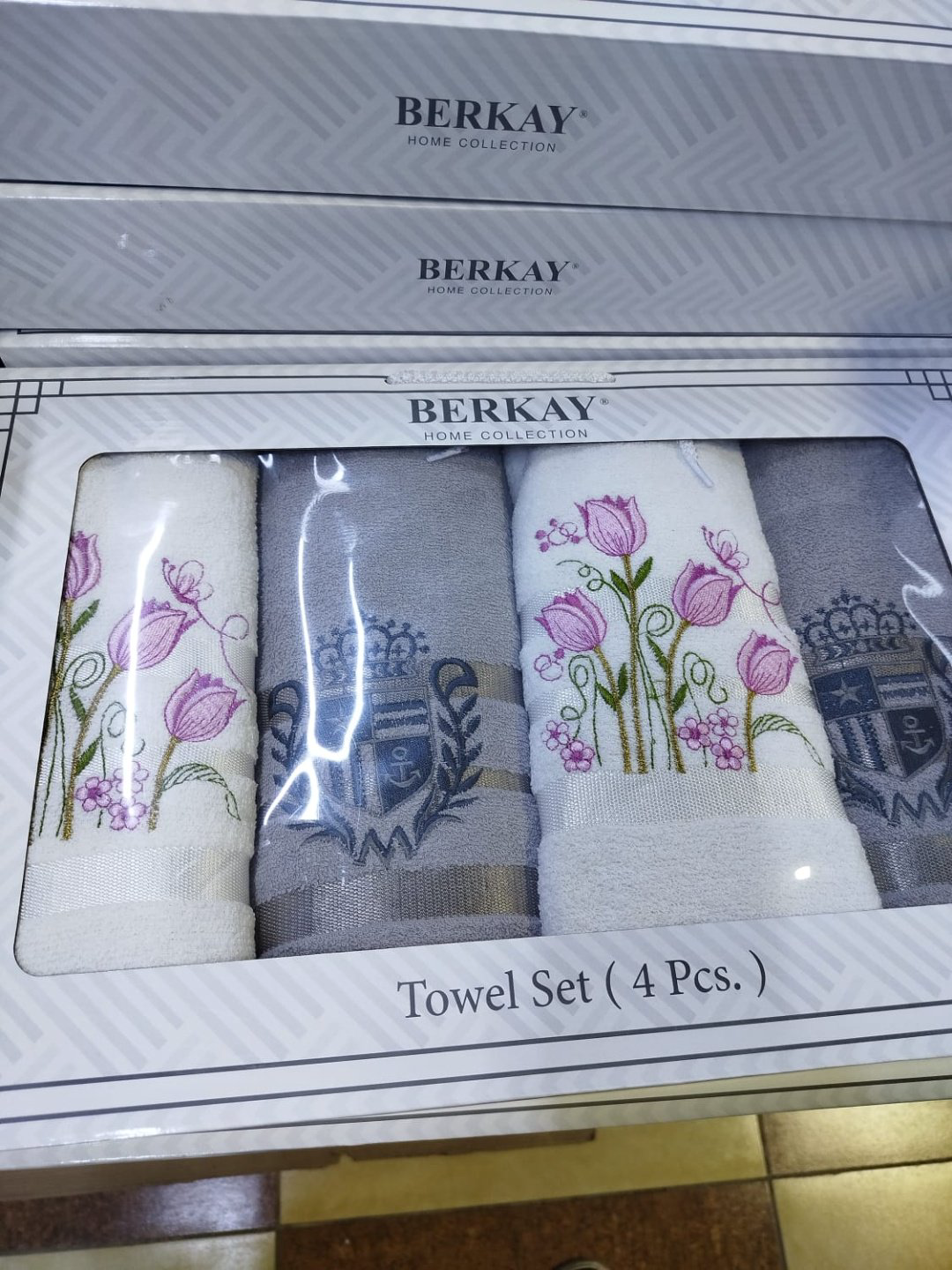 BERKAY набор полотенец Ramazan home. Berkay 140x70 см 4 шт, хлопок, махровая ткань купить,NaN