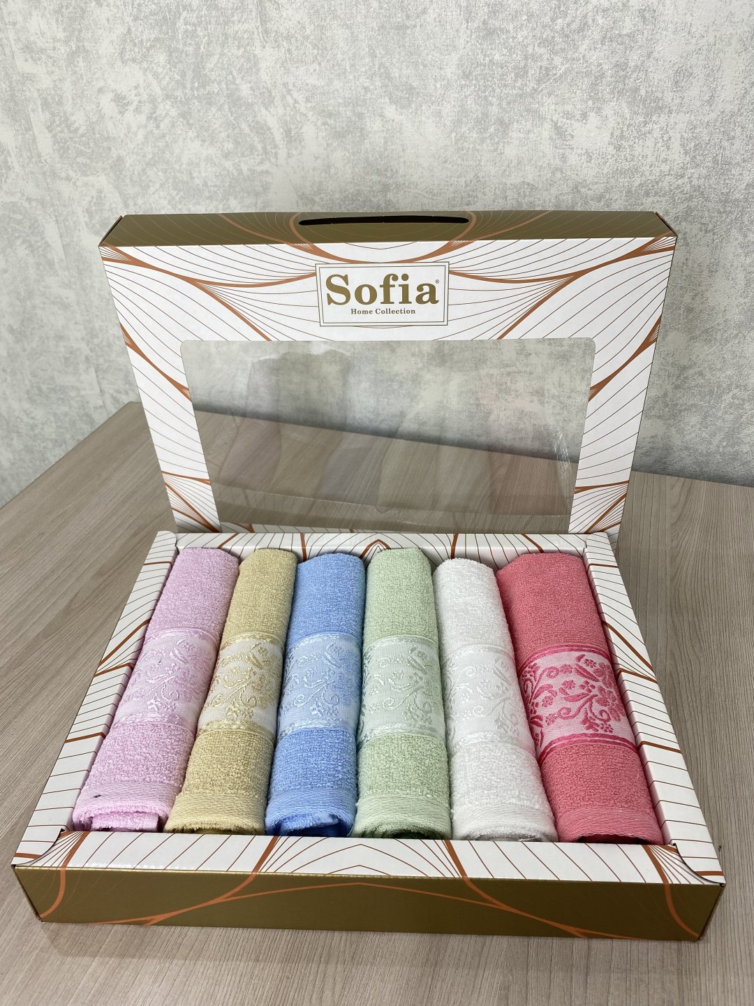 Sofia набор полотенец 895800 50x30 см 6 шт, хлопок
