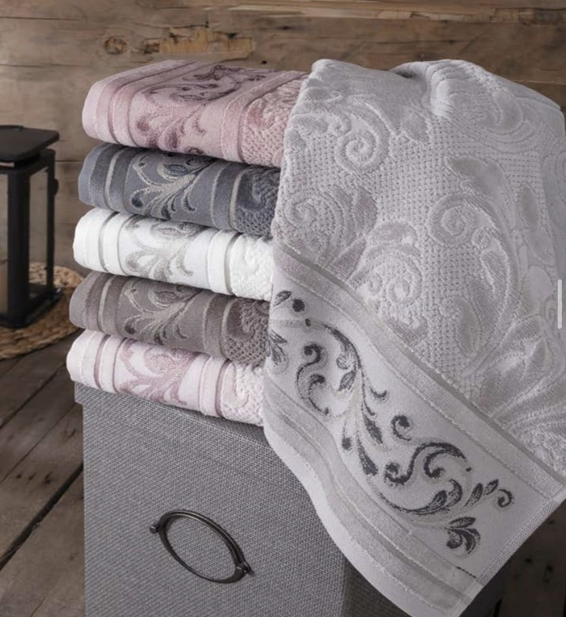 Pupilla набор полотенец Melodi 90x50 см 6 шт, жаккард, махровая ткань купить,NaN