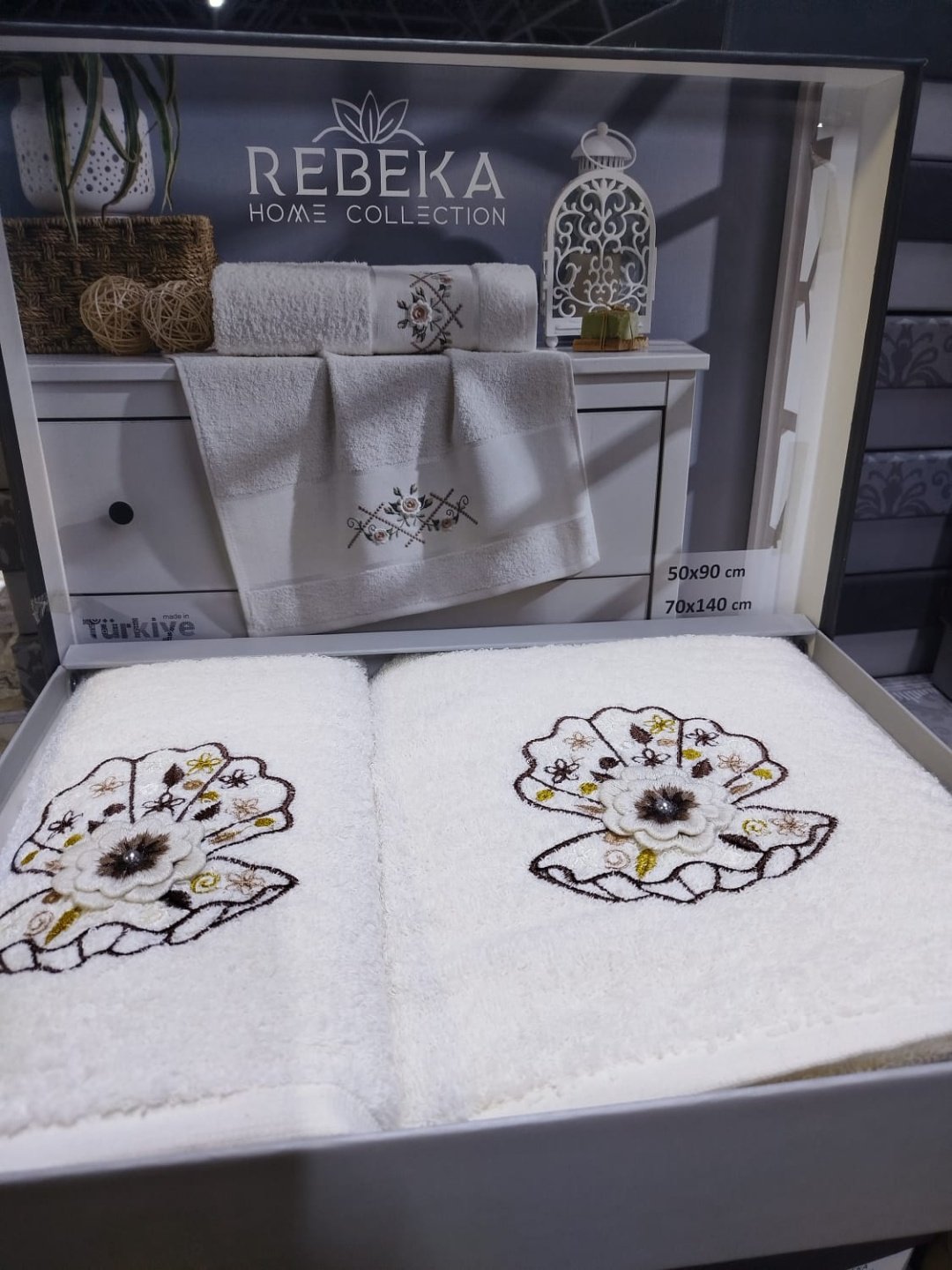 Rebeka набор полотенец Ramazan home. rebeca 140x70 см 2 шт, хлопок, махровая ткань