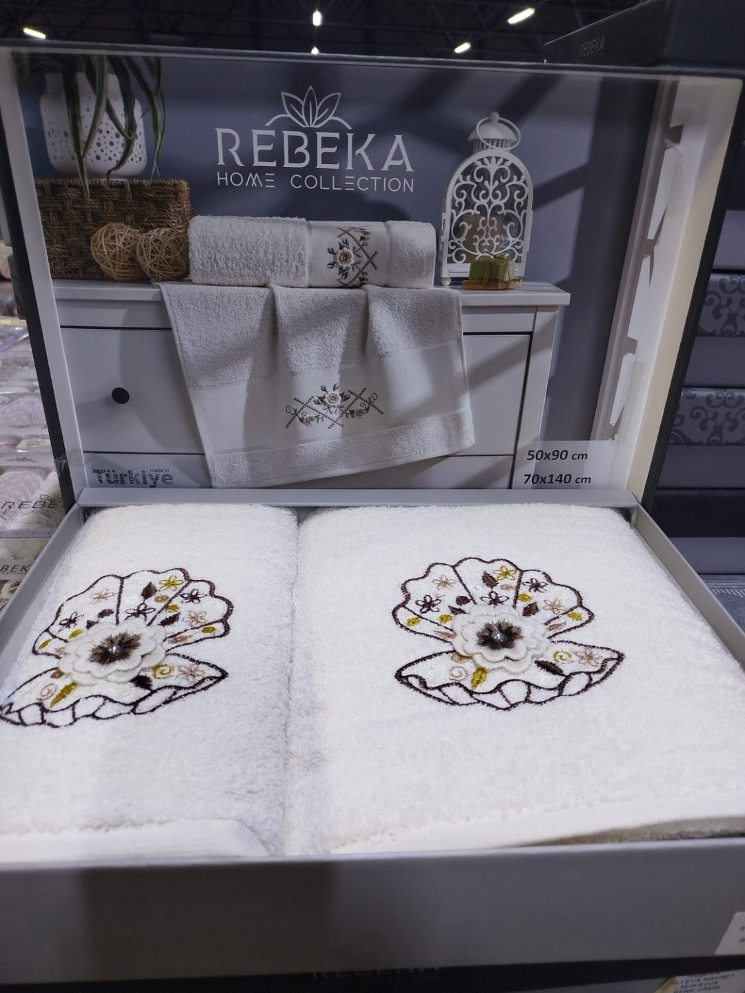 Rebeka набор полотенец Ramazan home. rebeca 140x70 см 2 шт, хлопок, махровая ткань купить,NaN