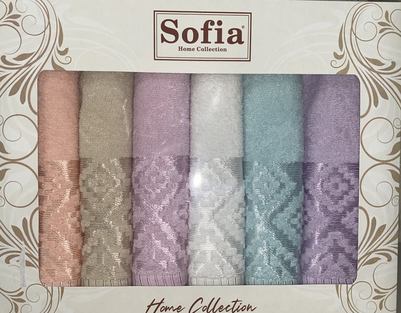 Sofia набор полотенец TOO-ManUl-56-865 50x30 см 6 шт, хлопок купить,NaN