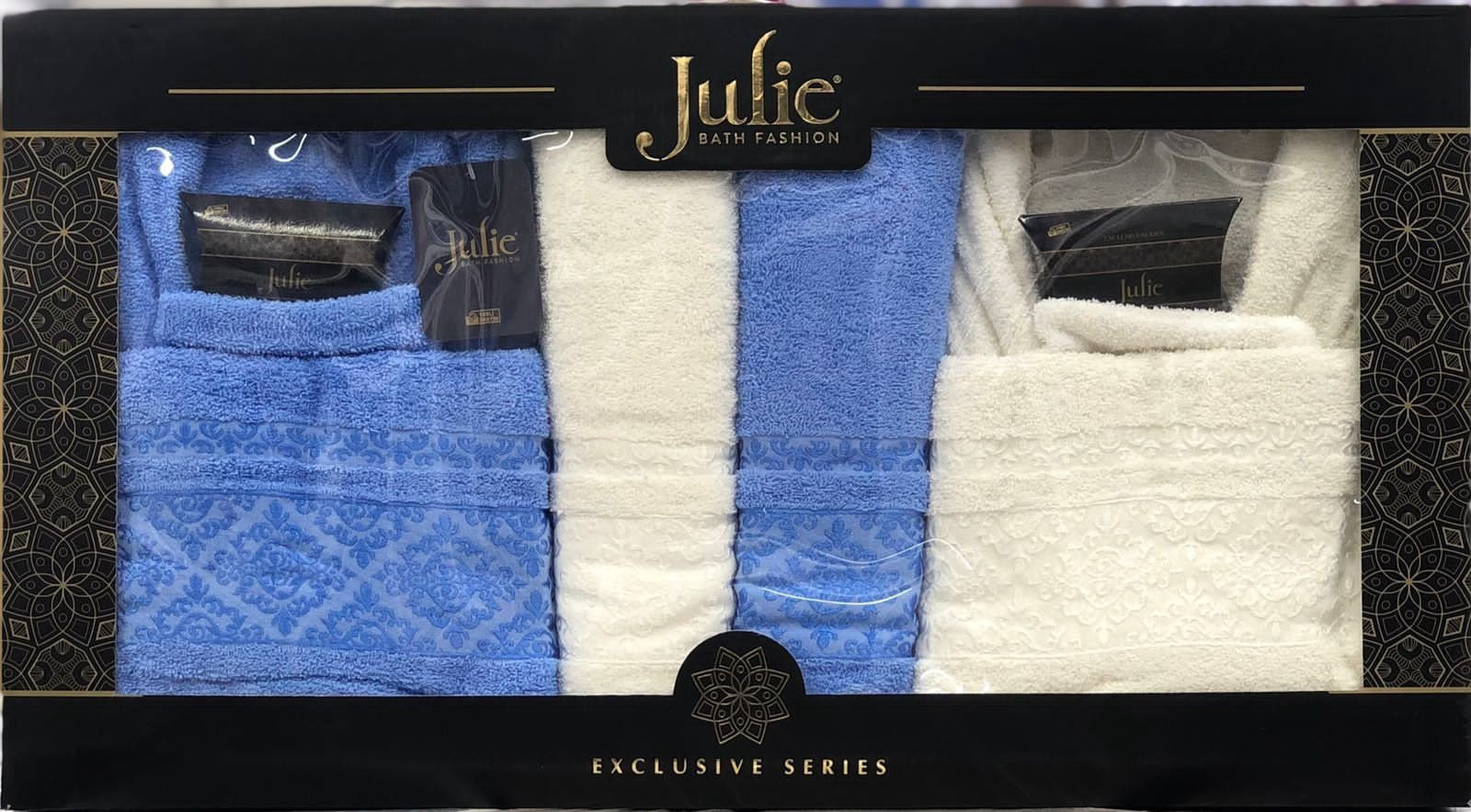 Julie набор для купания R555 140x70 см 4 шт, махровая ткань купить,NaN