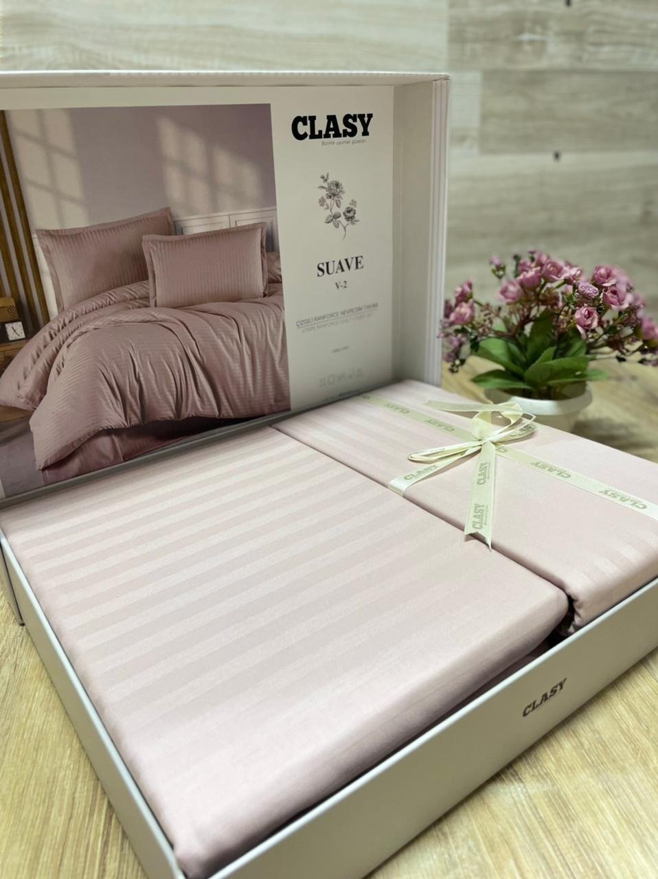 Комплект CLASY 2-спальный страйп-сатин, : 50x70 см купить,NaN