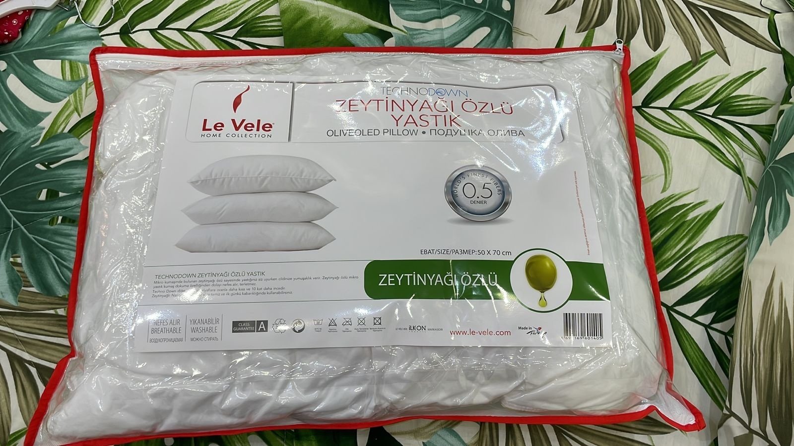 Подушка Le Vele 50x70 см, файбер, нановолокно купить,0