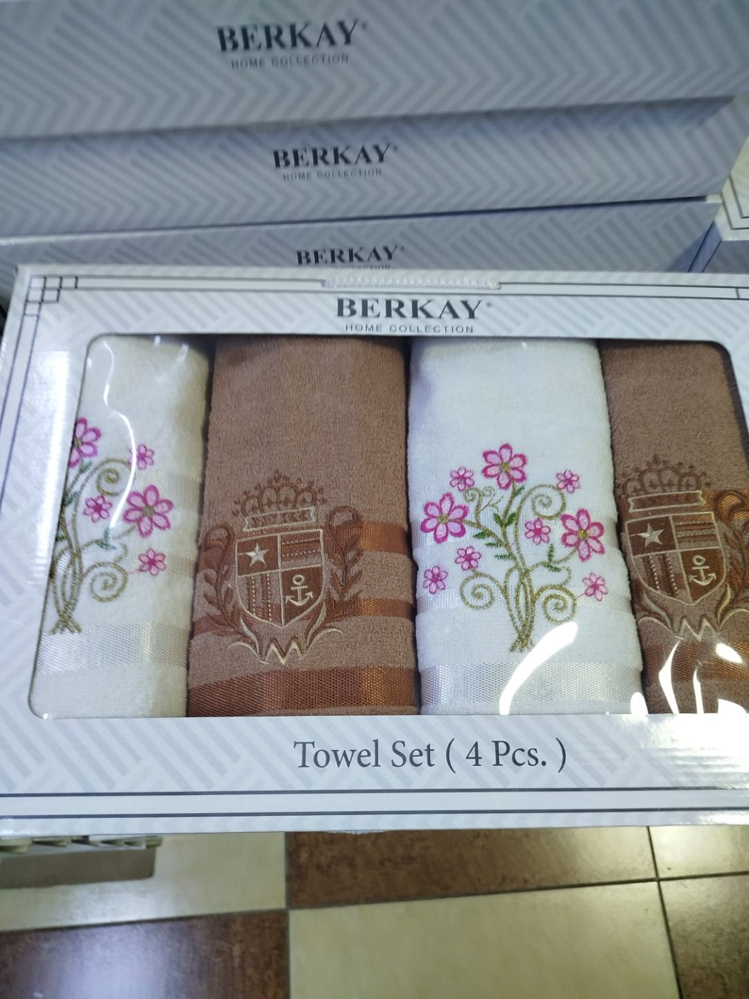 BERKAY набор полотенец Ramazan home. berkay 140x70 см 4 шт, хлопок, махровая ткань