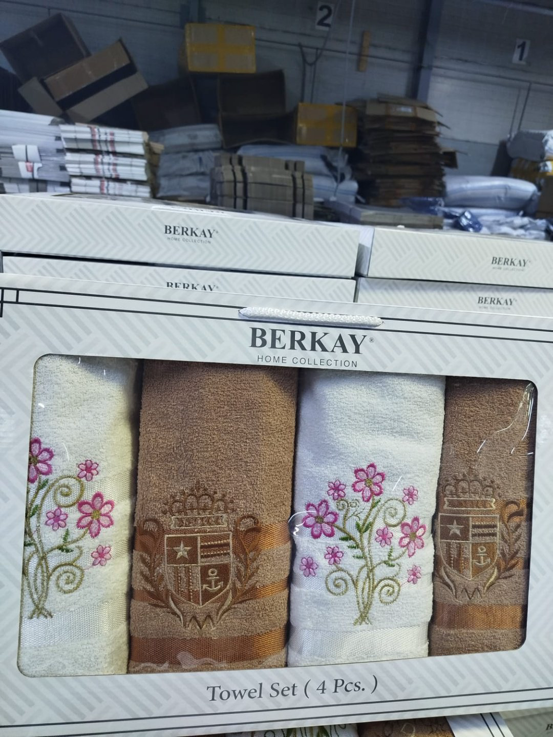 BERKAY набор полотенец Ramazan home. berkay 140x70 см 4 шт, хлопок, махровая ткань купить,NaN
