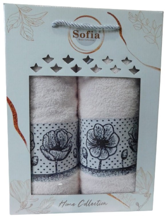 Sofia набор полотенец АТК135 140x70 см, 50×90 см, 2 шт, хлопок