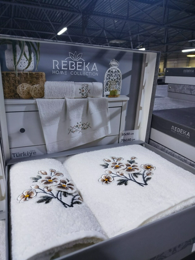 Rebeka набор полотенец Ramazan home 140x70 см 2 шт, хлопок, махровая ткань