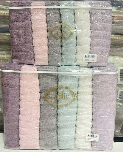 Набор полотенец Ramazan home. New series 140x70 см 12 шт, хлопок, махровая ткань