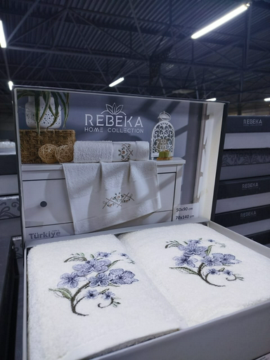 Rebeka набор полотенец Ramazan home. Rebeca 140x70 см 2 шт, хлопок, махровая ткань