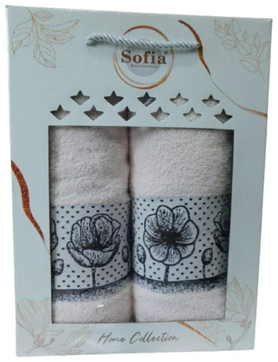 Sofia набор полотенец АТК135 140x70 см, 50×90 см, 2 шт, хлопок