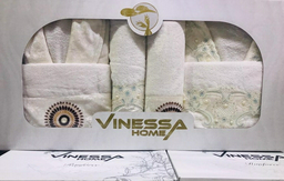 Vinessa набор для купания парный 101101117 140x70 см 4 шт, махровая ткань, велюр