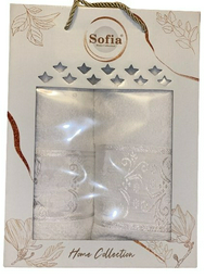 Sofia набор полотенец 101105555TooLyazzat102 140x70 см 2 шт, хлопок, махровая ткань