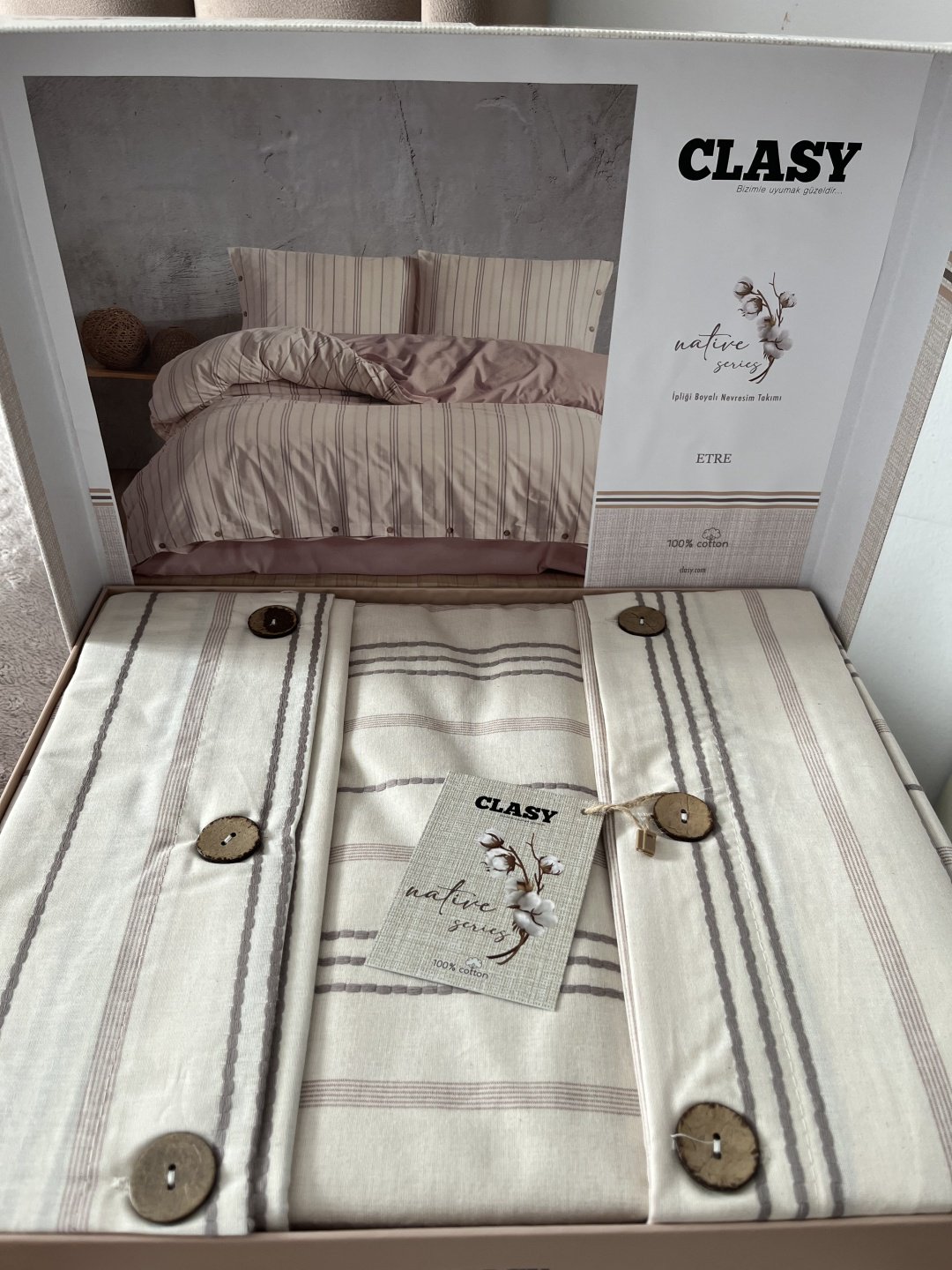 Комплект CLASY Native 2-спальный хлопок, 2 наволочки: 50x70 см купить,NaN