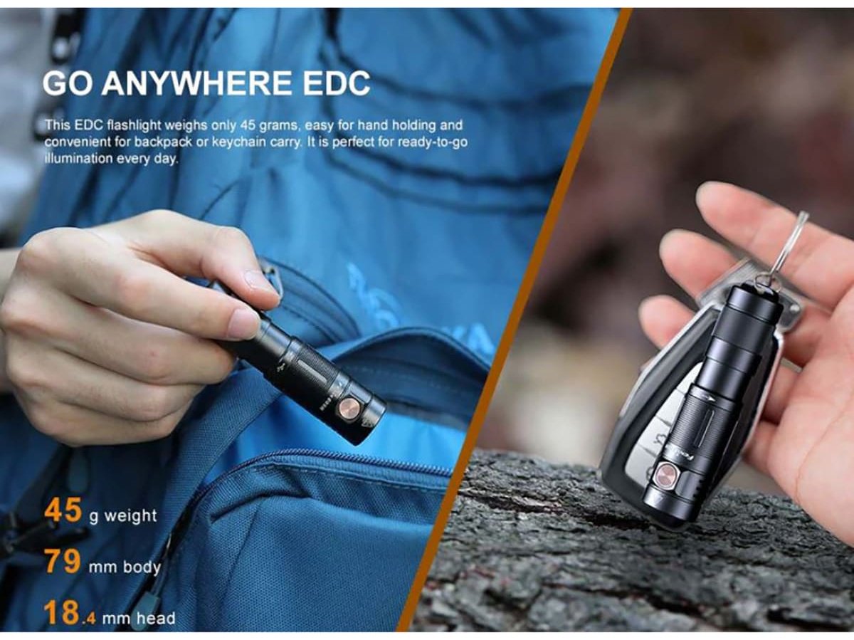 Fenix E09R 600 Lumens LED Flashlight кемпинговый черный купить,NaN