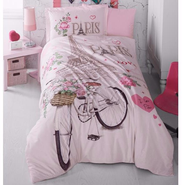 Комплект CLASY Paris Love детский хлопок, 1 наволочка: 50x70 см