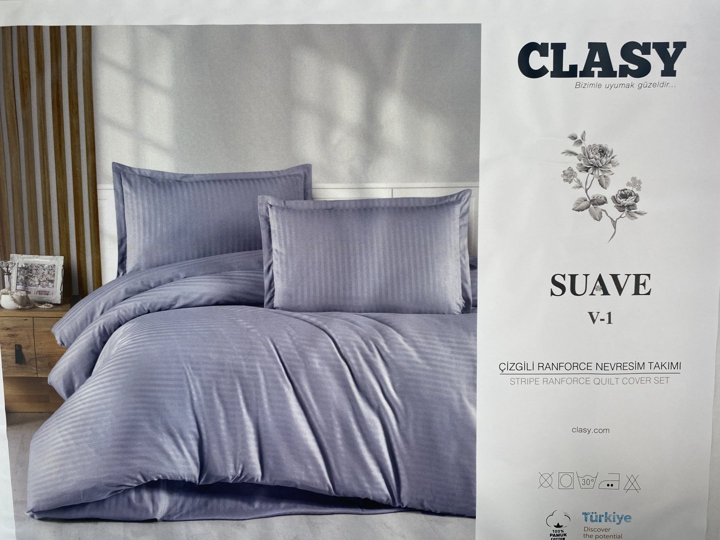 Комплект CLASY Suave 2-спальный сатин, ранфорс, 2 наволочки: 50x70 см купить,NaN