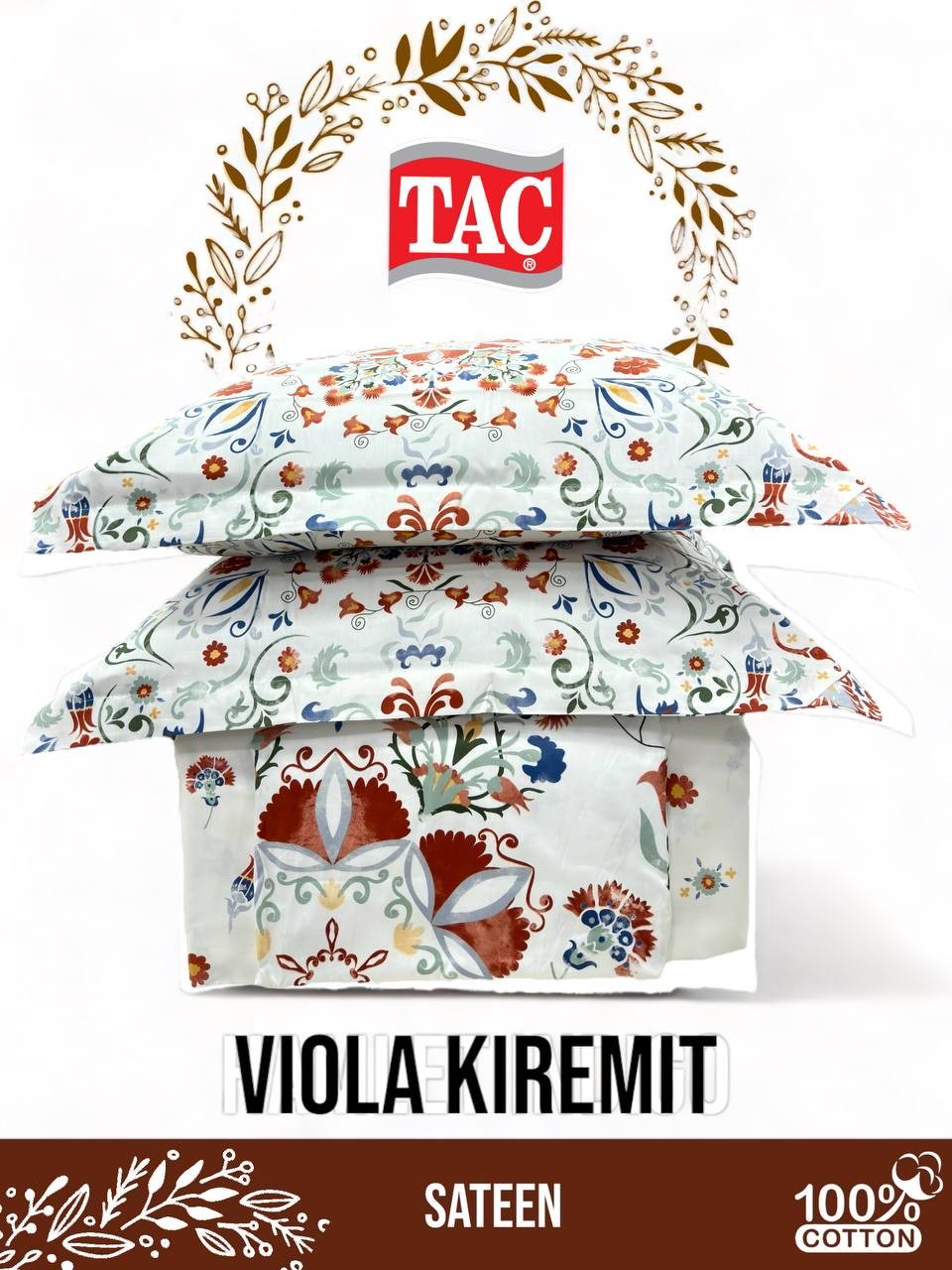 Комплект TAC Happy Days 2-спальный хлопок, сатин, 2 наволочки: 50x70 см купить,NaN