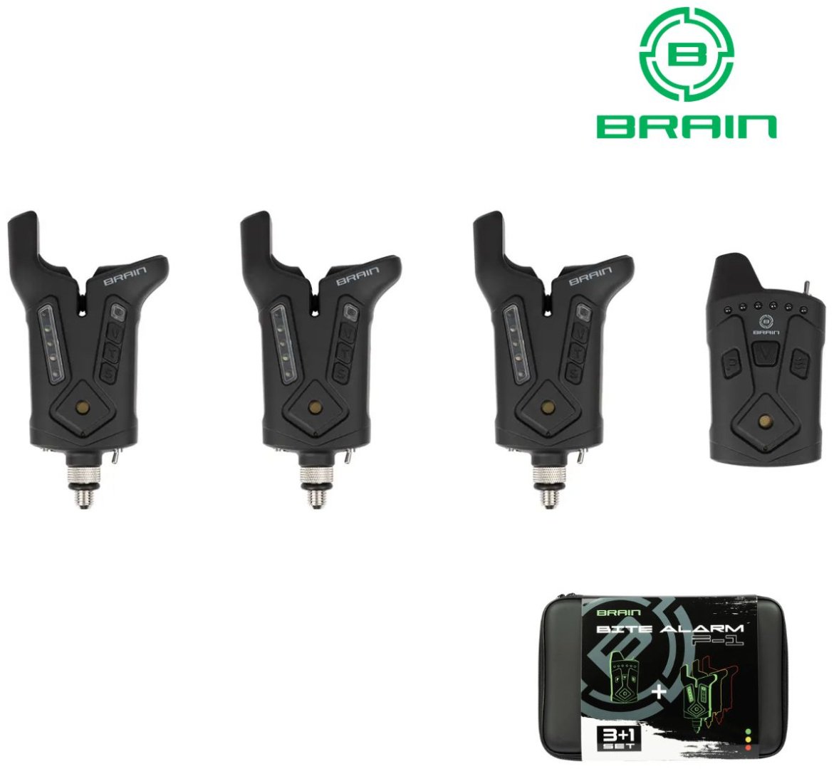 Сигнализатор поклевки Brain электронный Wireless Bite Alarm F-1 3+1 купить,NaN