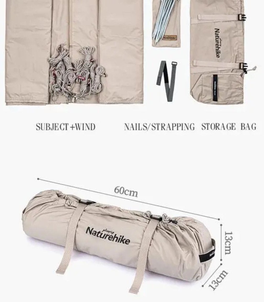 Тент Naturehike NH20TM005 Strerch-Cotton с 2 опорами Golden бежевый купить,NaN