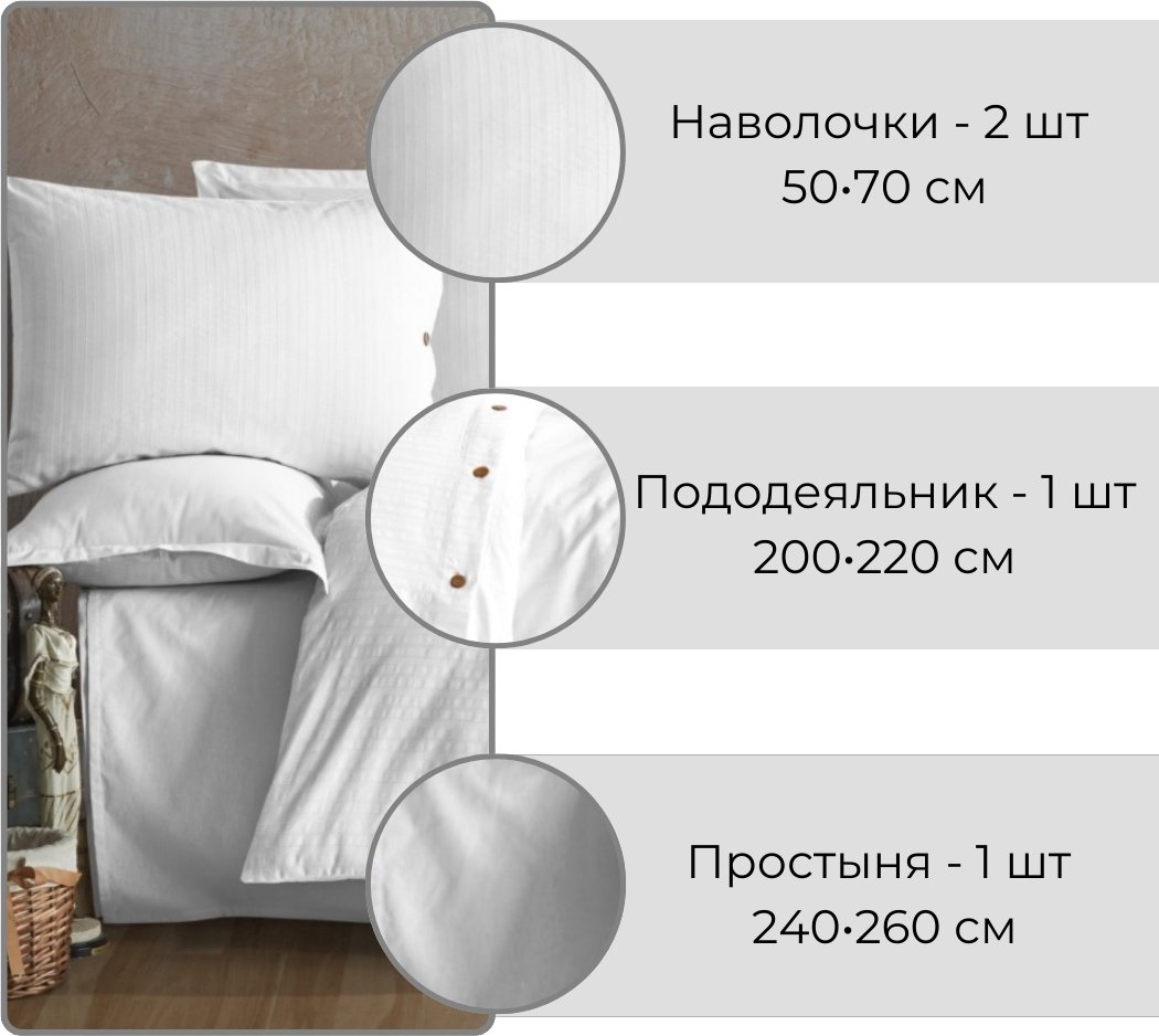 Комплект CLASY Clasy vip евростандарт хлопок, ранфорс, эко-хлопок, 2 наволочки: 50x70 см купить,NaN