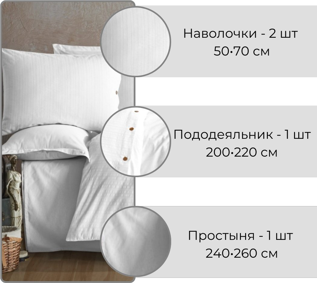 Комплект CLASY Clasy vip евростандарт хлопок, ранфорс, эко-хлопок, 2 наволочки: 50x70 см купить,NaN
