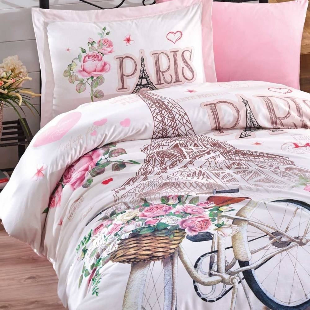 Комплект CLASY Paris Love 1.5-спальный хлопок, ранфорс, 1 наволочка: 50x70 см купить,NaN