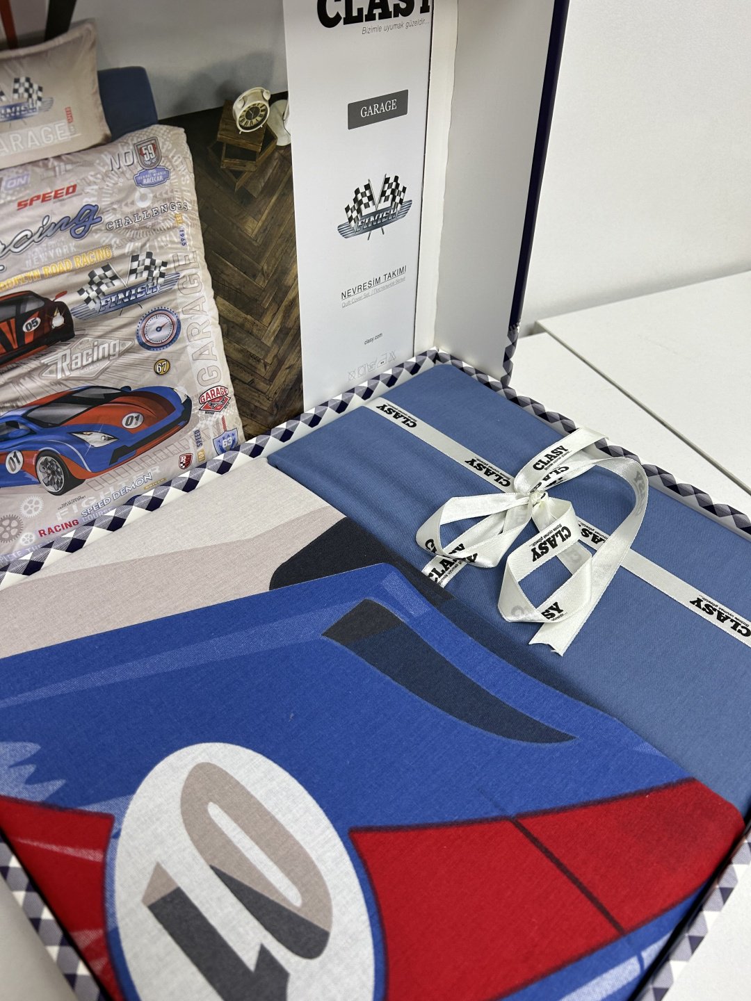 Комплект CLASY Garage детский хлопок, 1 наволочка: 50x70 см купить,0