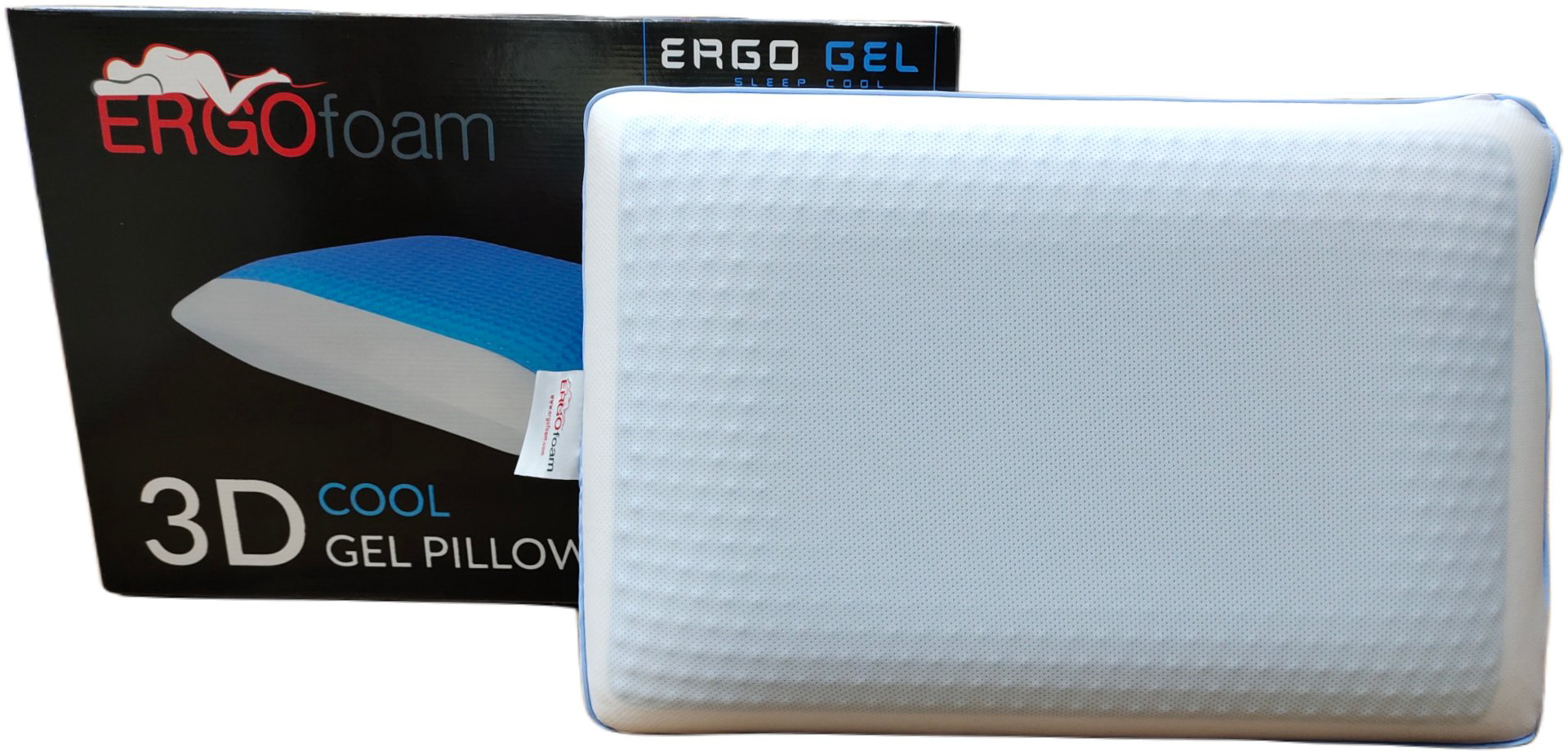 Ортопедическая подушка Ergo Foam 40x60 см, вискоэластик купить,NaN