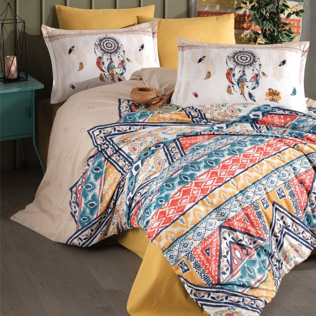 Комплект CLASY Boho 2-спальный ранфорс, 2 наволочки: 50x70 см