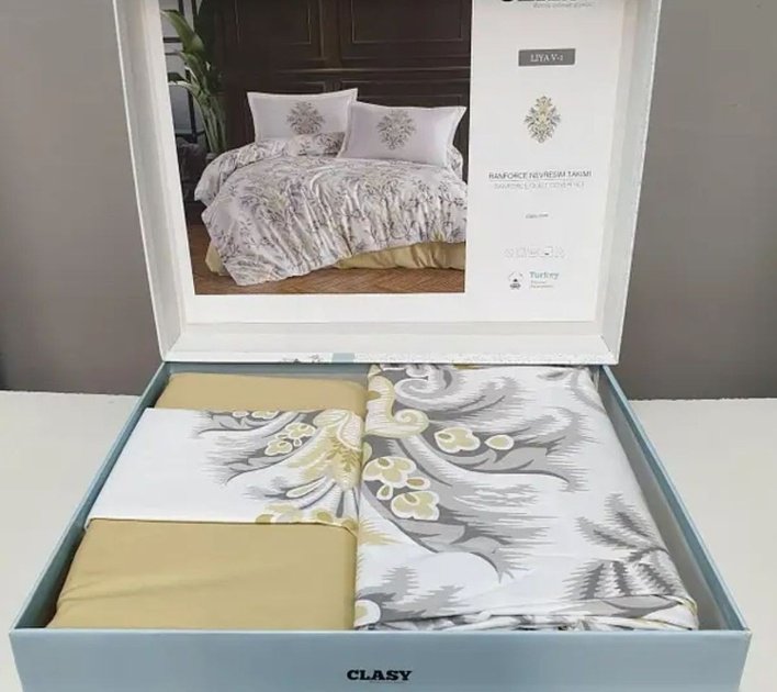 Комплект CLASY Liya 2-спальный ранфорс, 2 наволочки: 50x70 см купить,NaN
