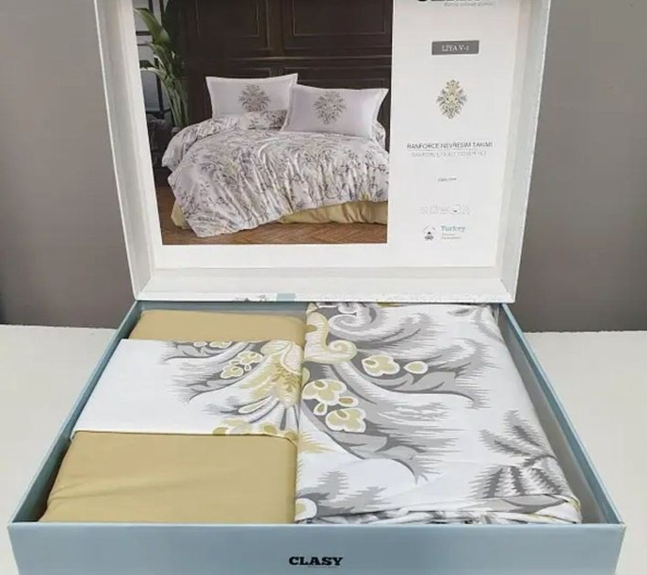 Комплект CLASY Liya 2-спальный ранфорс, 2 наволочки: 50x70 см купить,NaN
