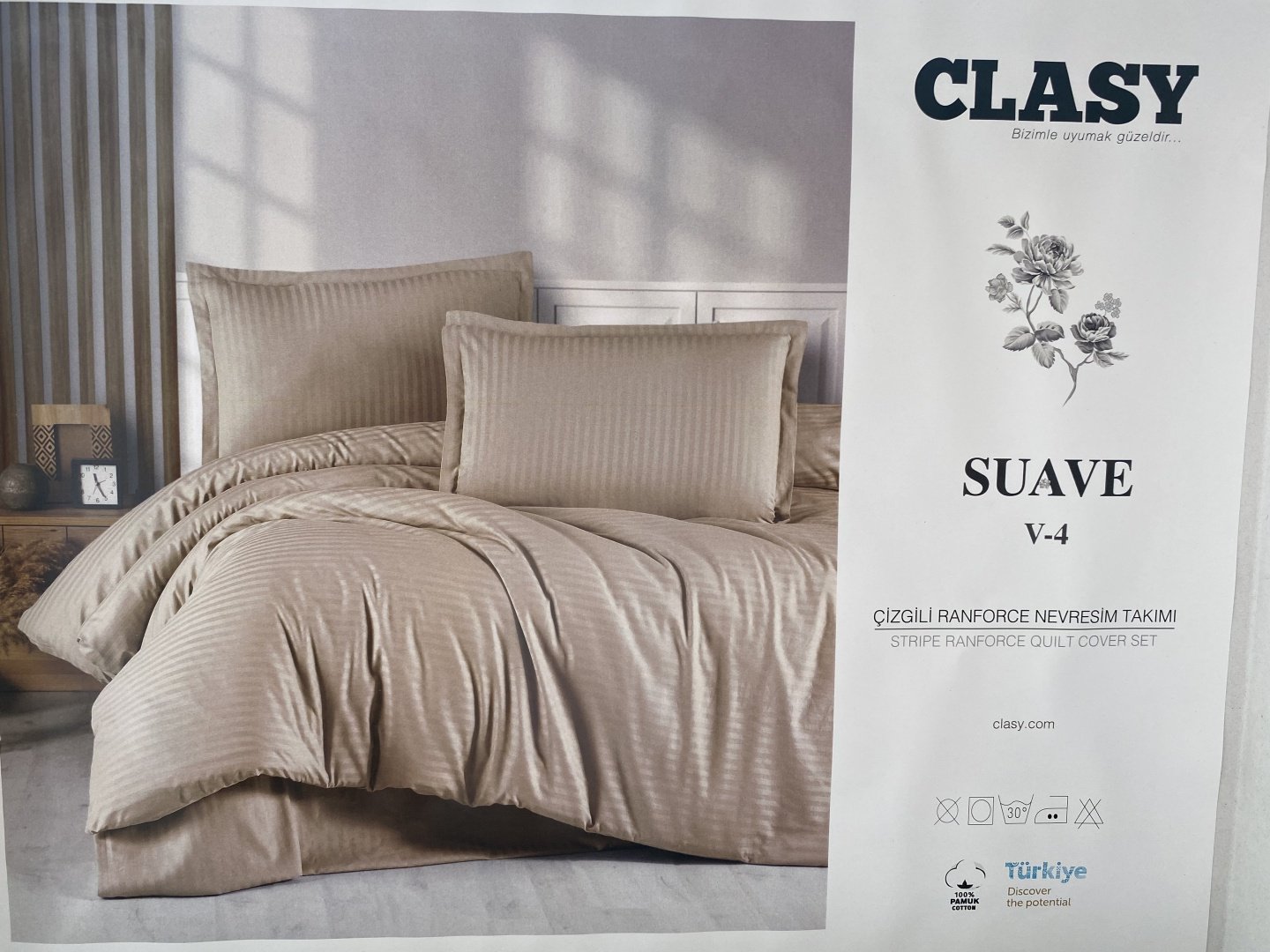 Комплект CLASY Suave 2-спальный сатин, ранфорс, 2 наволочки: 50x70 см купить,NaN