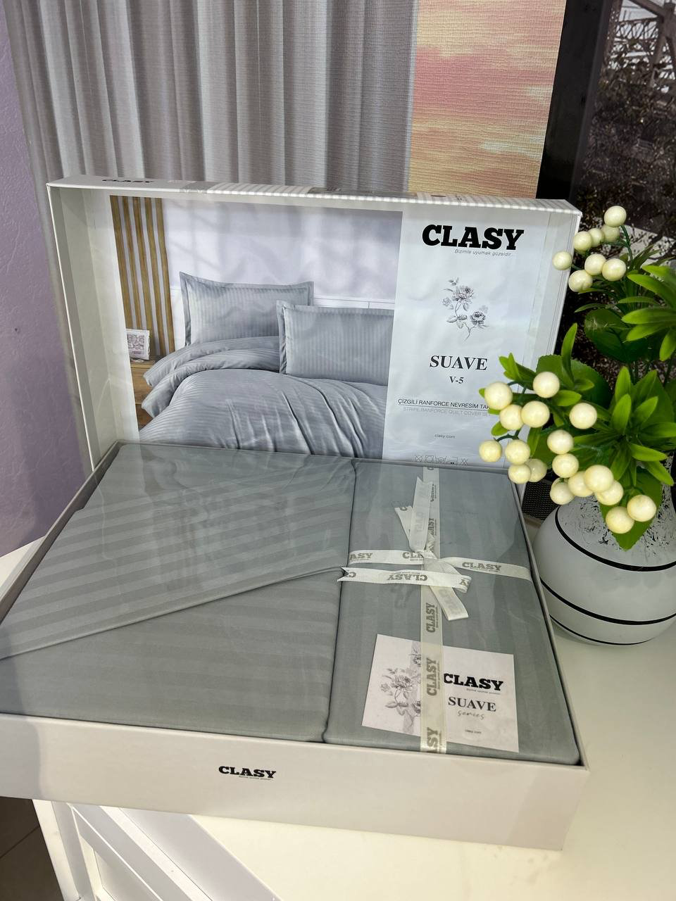 Комплект CLASY Suave евростандарт хлопок, ранфорс, жаккард, 2 наволочки: 50x70 см купить,NaN