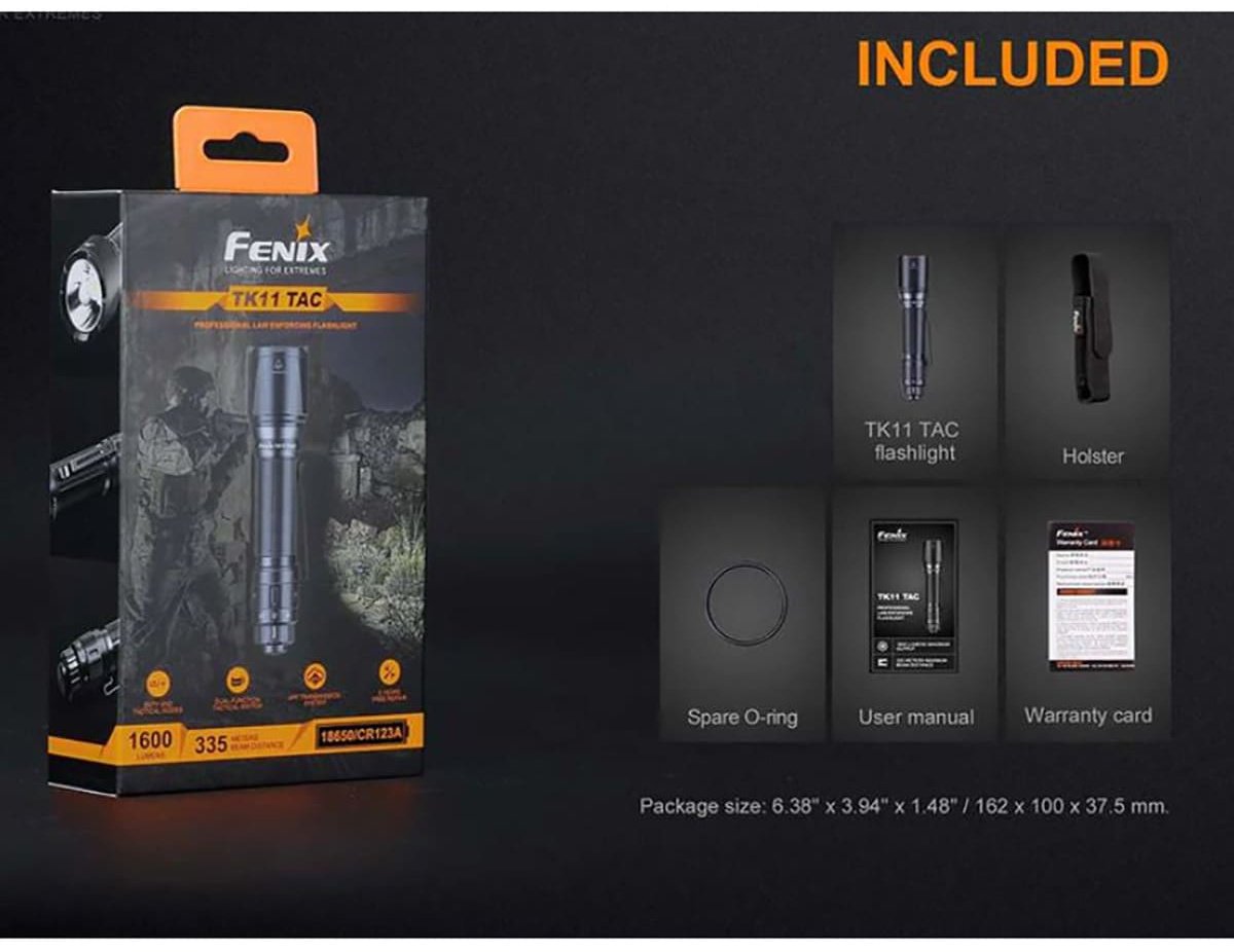 Fenix TK11TAC 1600 Lumens LED Flashlight кемпинговый черный купить,NaN