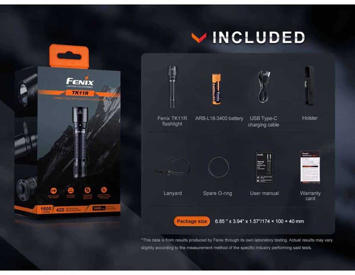 Fenix TK11R 1600 Lumens LED Flashlight кемпинговый черный купить,NaN