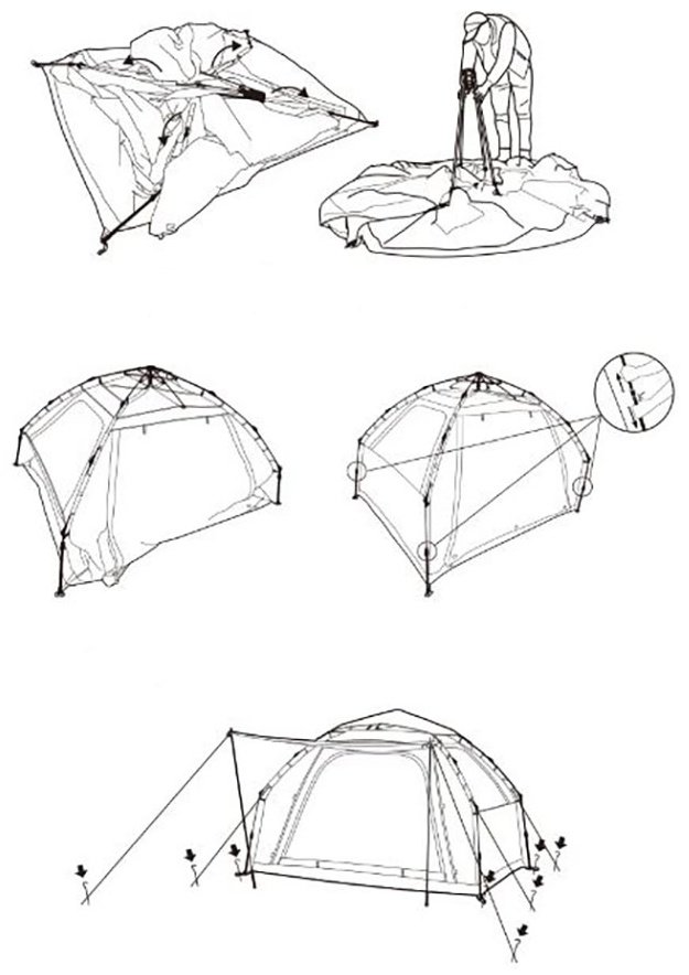 Палатка Naturehike треккинговая 3-местная желтый купить,NaN