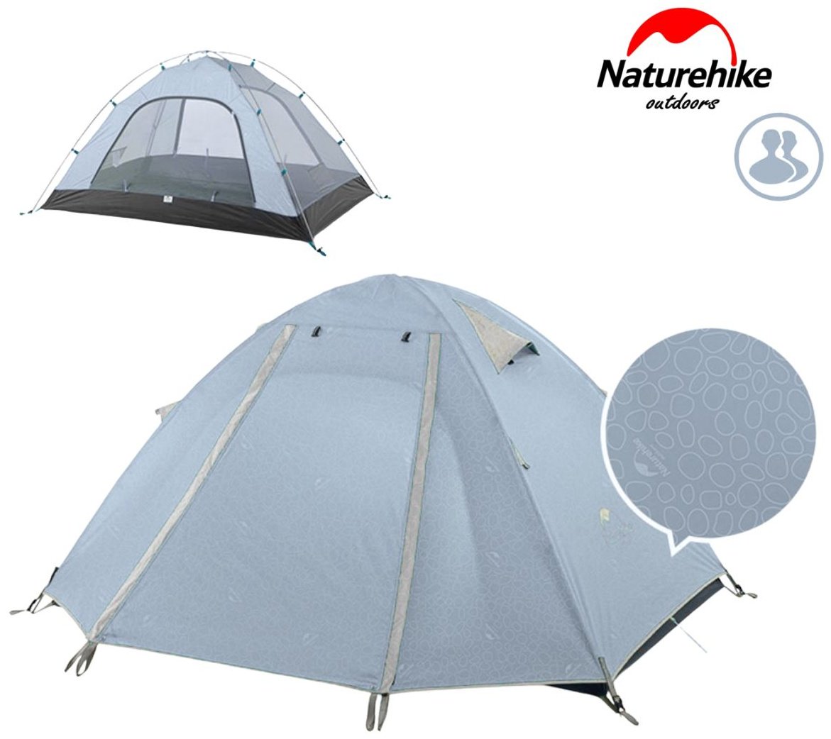Палатка Naturehike треккинговая 2-местная голубой купить,NaN