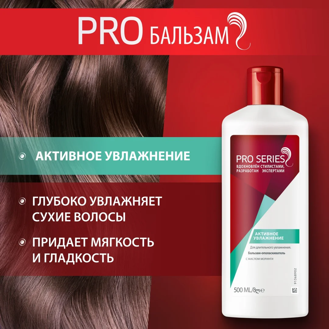 Бальзам-ополаскиватель Wella Pro Series активное увлажнение 500 мл купить,NaN