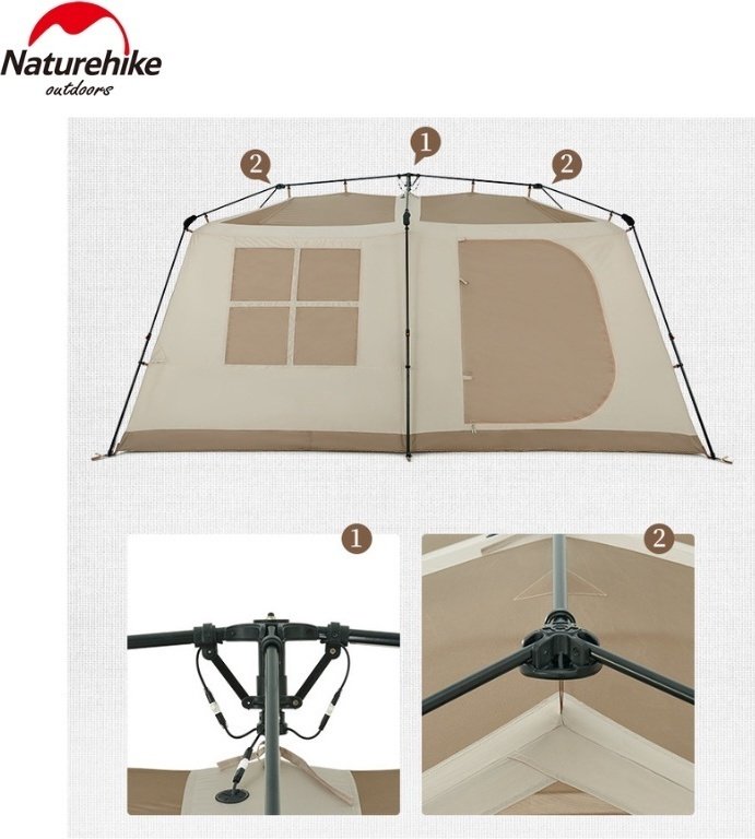 Палатка Naturehike треккинговая 4-местная зеленый купить,NaN