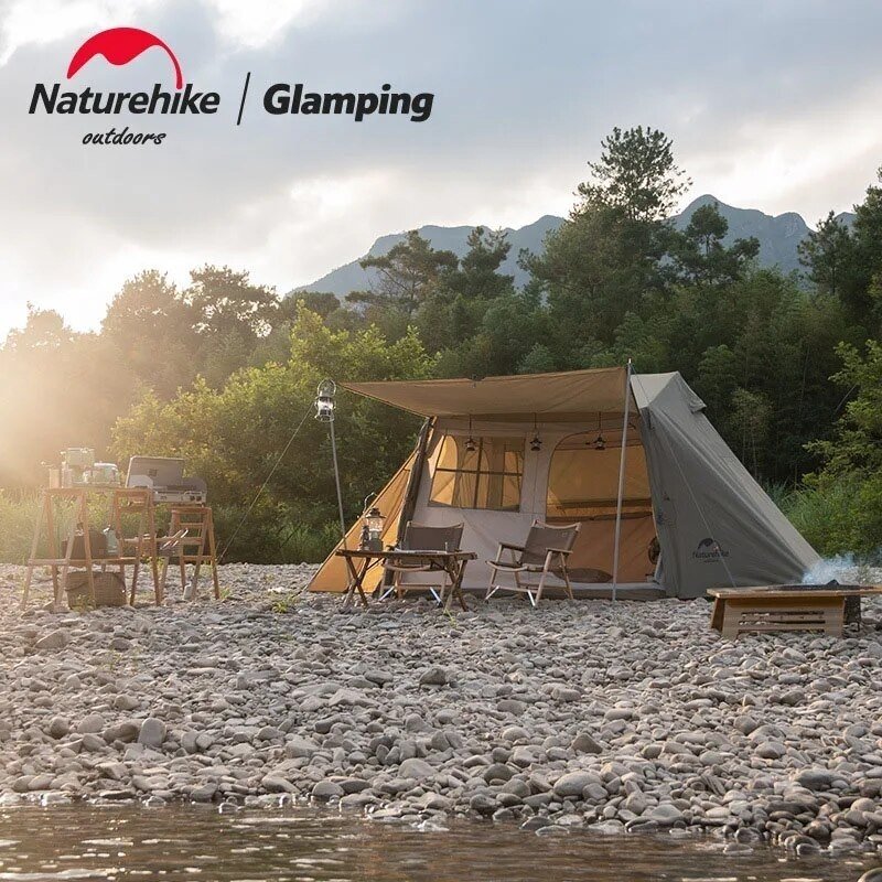 Палатка Naturehike треккинговая 4-местная зеленый купить,NaN