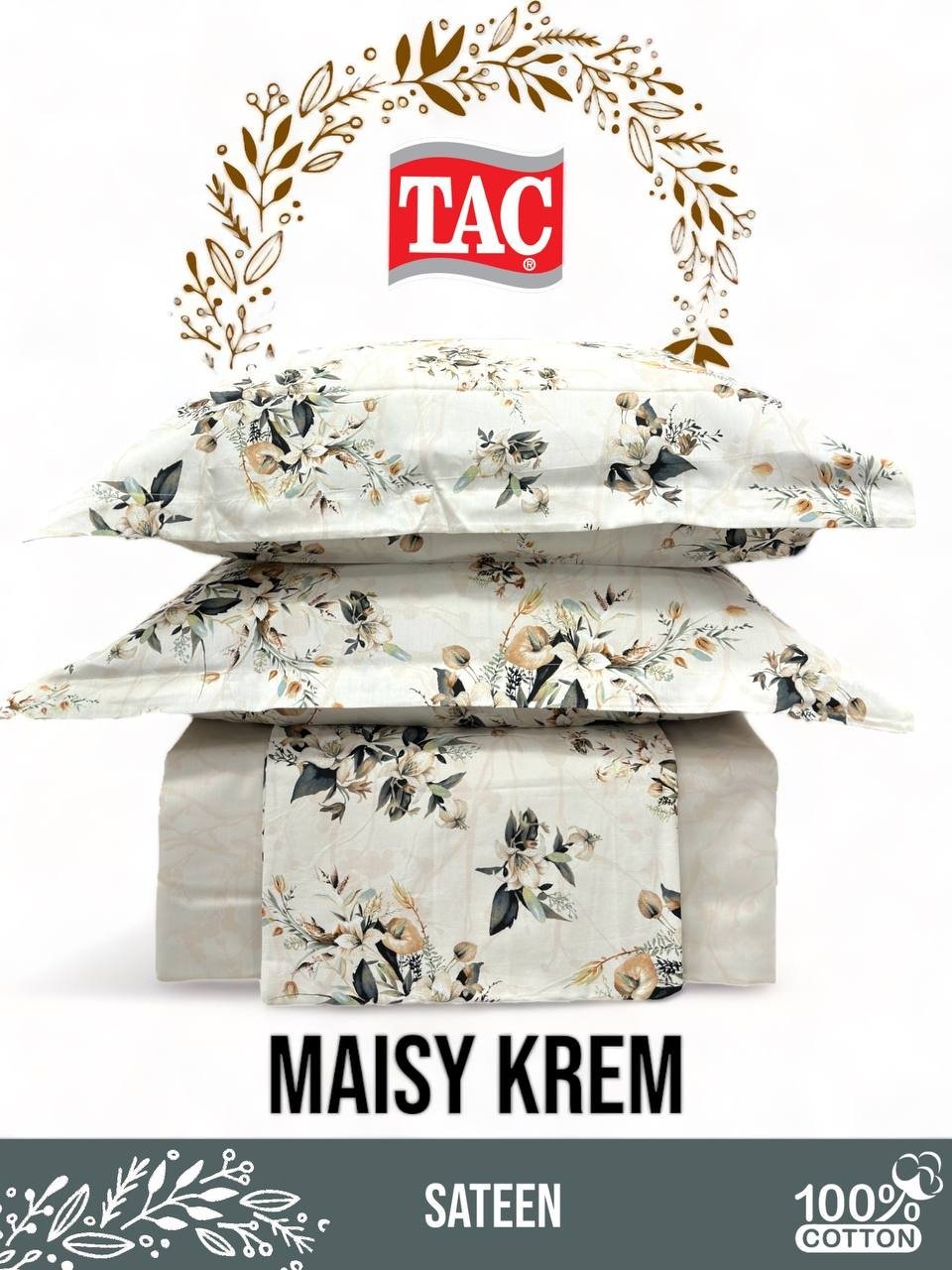 Комплект TAC 2-спальный сатин, : 50x70 см купить,NaN