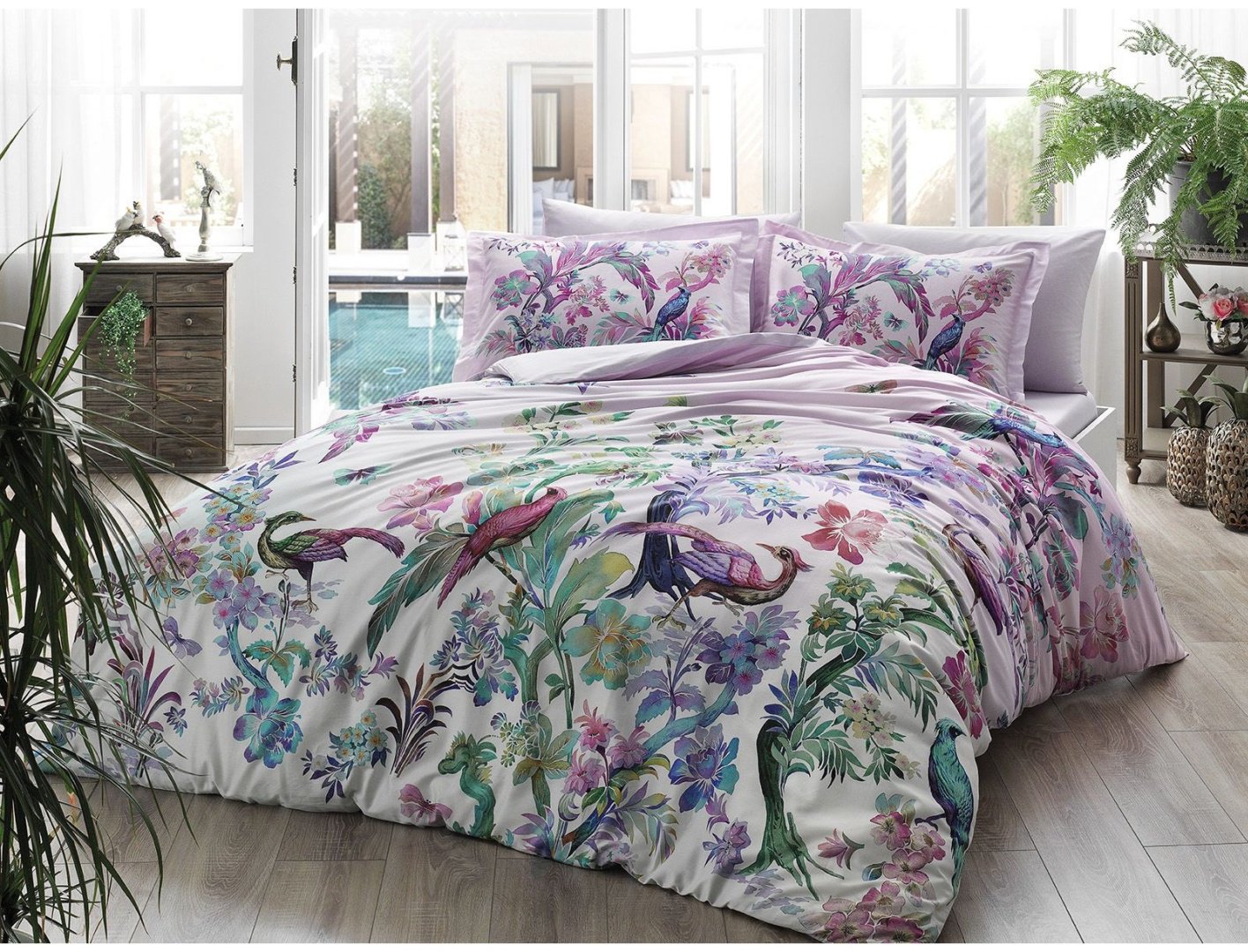 Комплект TAC LUXE SATEN 2-спальный сатин, : 50x70 см