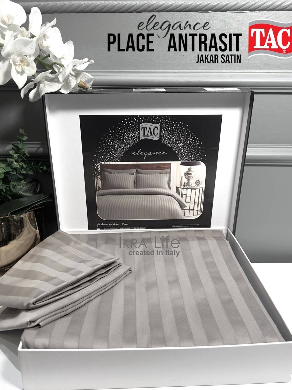 Комплект евростандарт сатин, жаккард, страйп-сатин, : 50x70 см