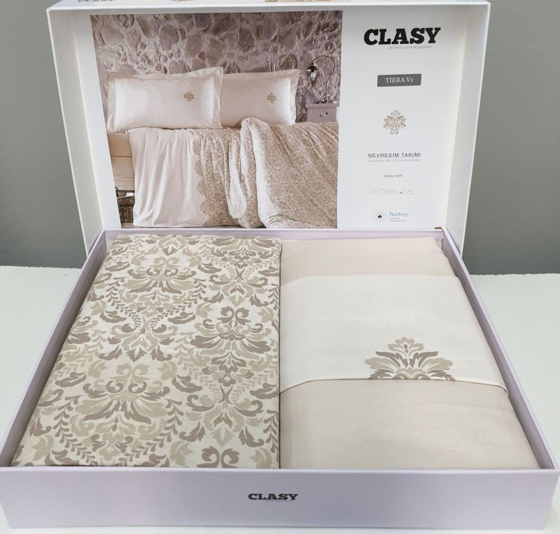 Комплект CLASY Tiera 2-спальный ранфорс, 2 наволочки: 50x70 см